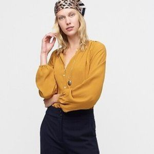 J. Crew Long-sleeve drapey popover top Size S